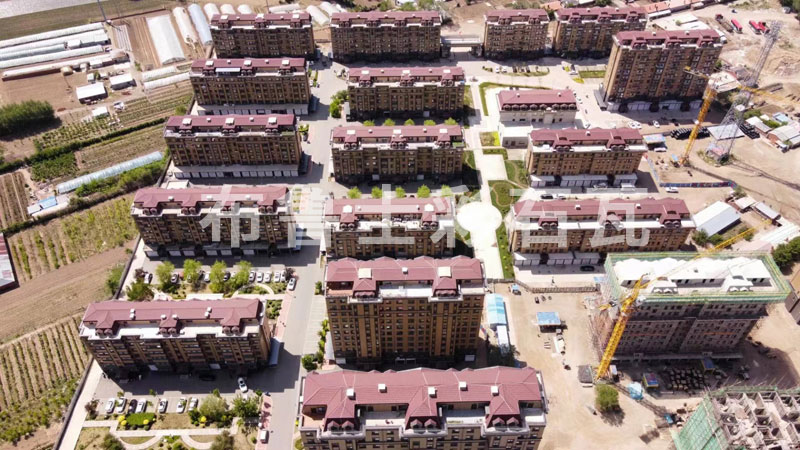 彩石瓦在江蘇如皋高層小區(qū)應(yīng)用案例